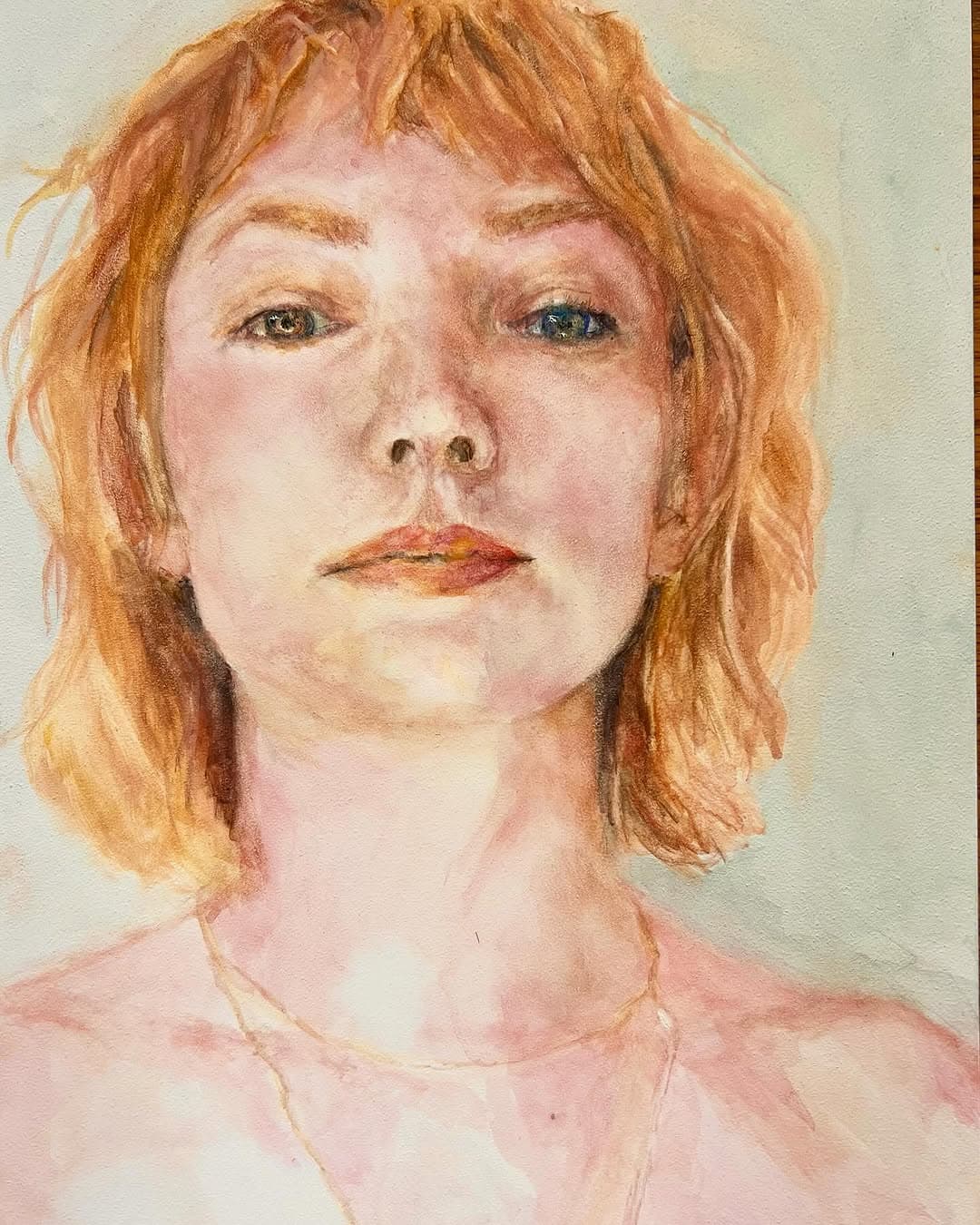 An watercolor painting of a person