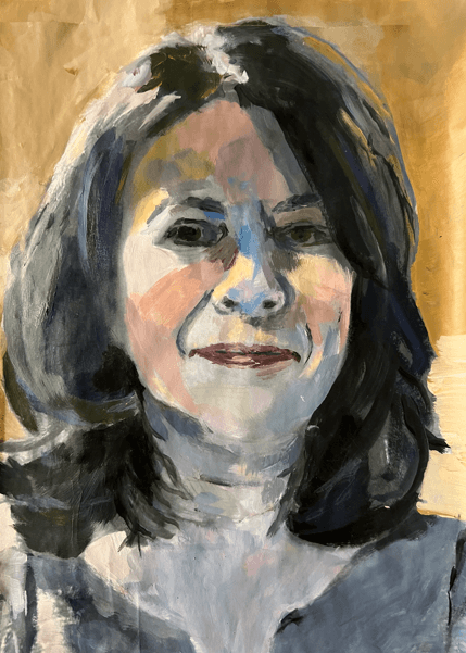 Oil Painting Self Portrait of Roberta Durra